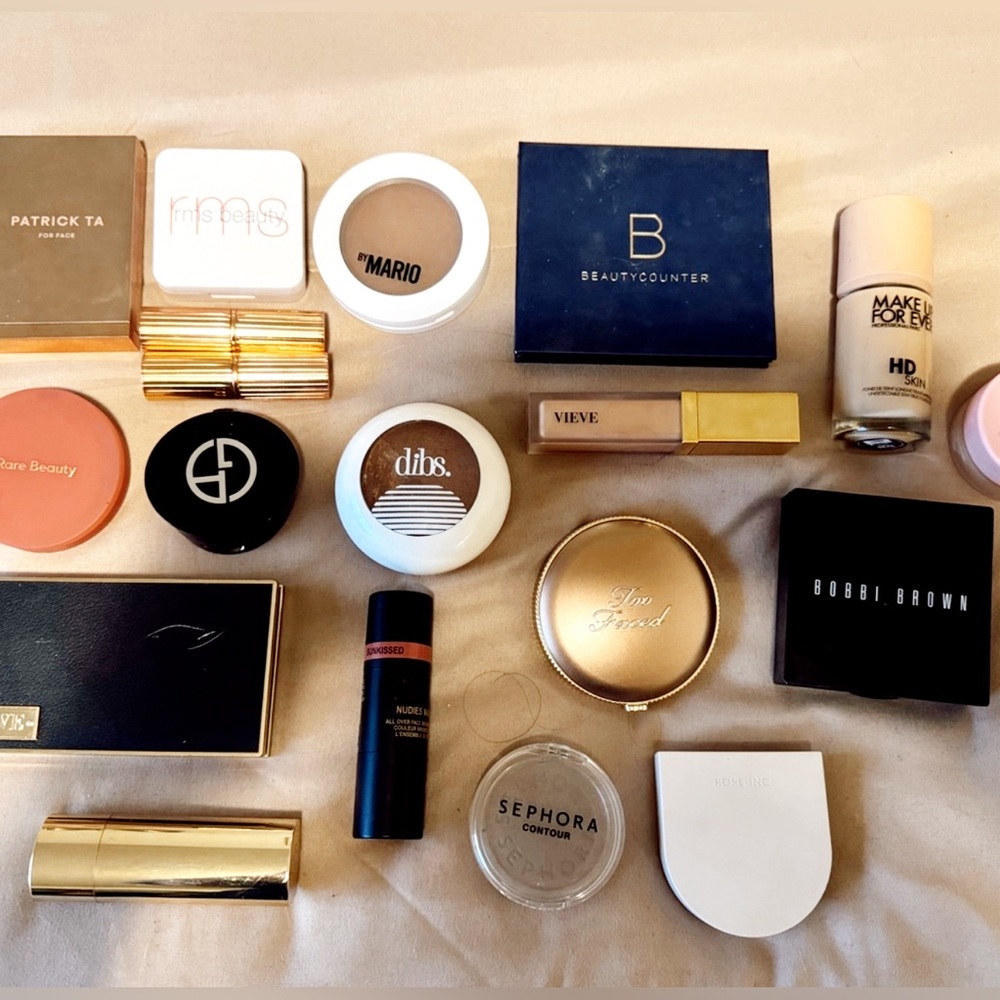 HUGE Makeup Lot- PATRICK Ta,Veive, Dibs
RMS Rare Beauty Givenchy, Mario